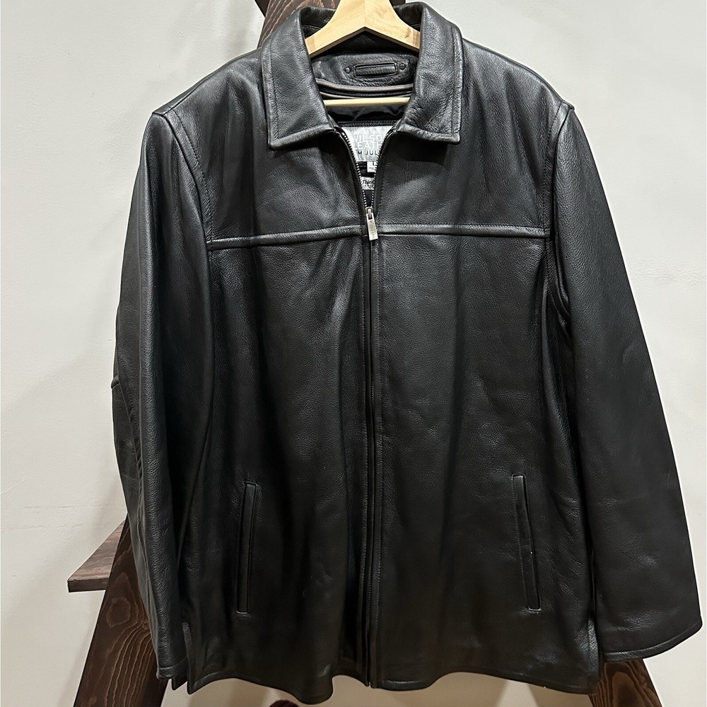 Black Leather Bomber Jacket